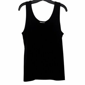 Chico’s Travelers Tank Top Black Slinky Stretch Size 2 Large 12 Classic
